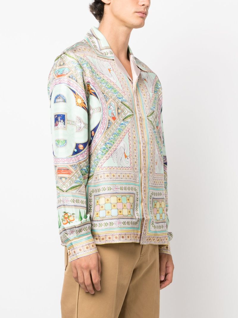 Neutral Le Labyrinthe Silk Shirt