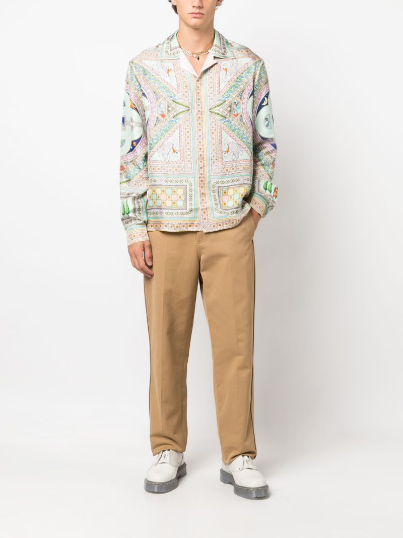 Neutral Le Labyrinthe Silk Shirt