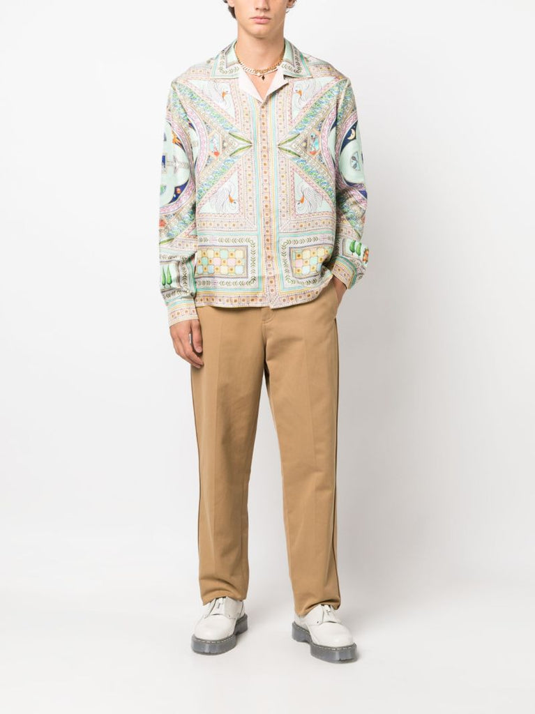 Neutral Le Labyrinthe Silk Shirt