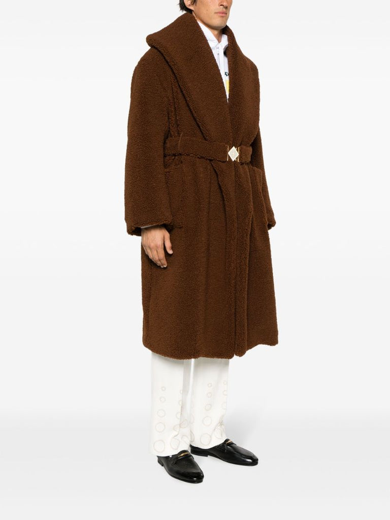 Brown Faux-shearling Coat