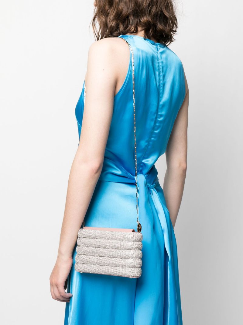 Grey Holli Favilla Crystal Cross Body Bag