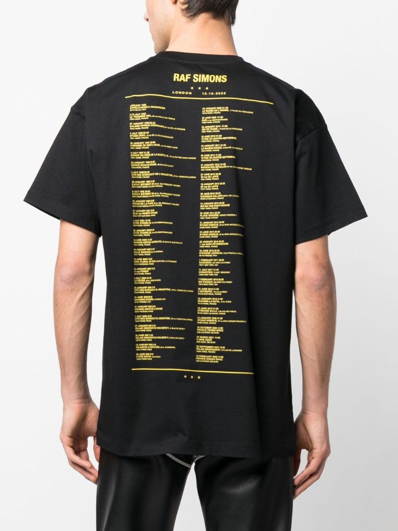 Black Slogan Print Cotton T-shirt