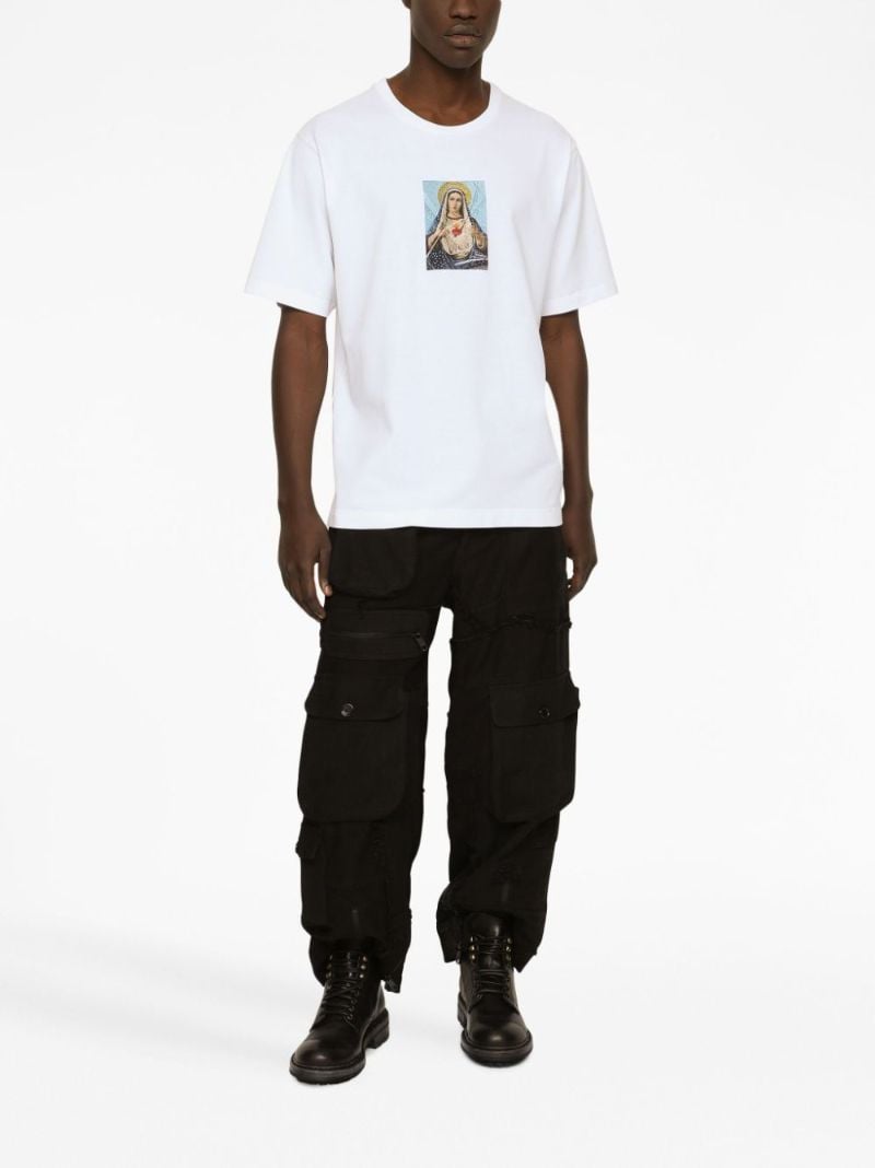 White Virgin Mary Cotton T-shirt