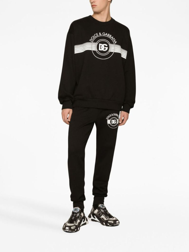 Black Logo-print Cotton Sweatshirt