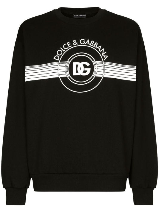 Black Logo-print Cotton Sweatshirt