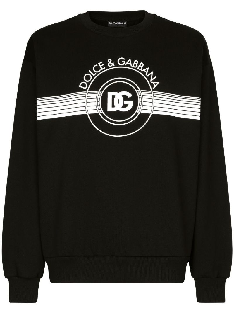 Black Logo-print Cotton Sweatshirt