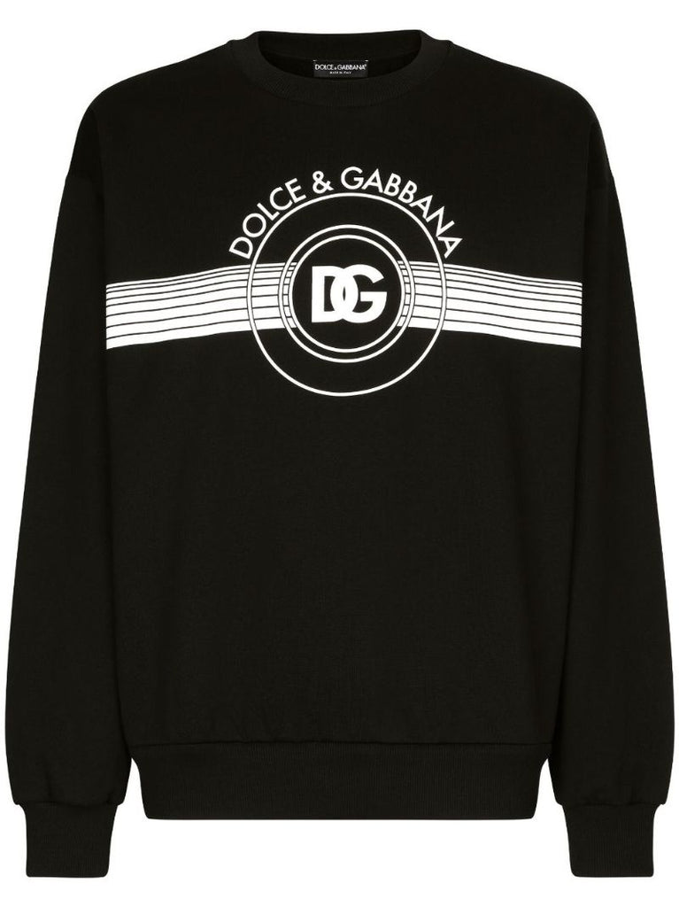Black Logo-print Cotton Sweatshirt