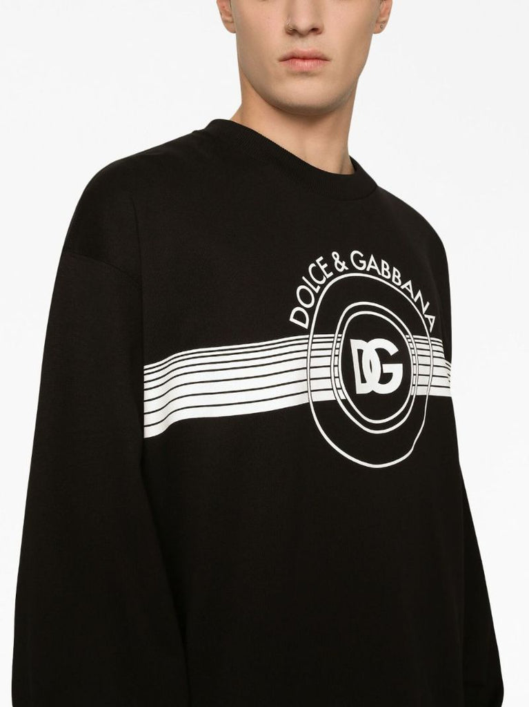 Black Logo-print Cotton Sweatshirt