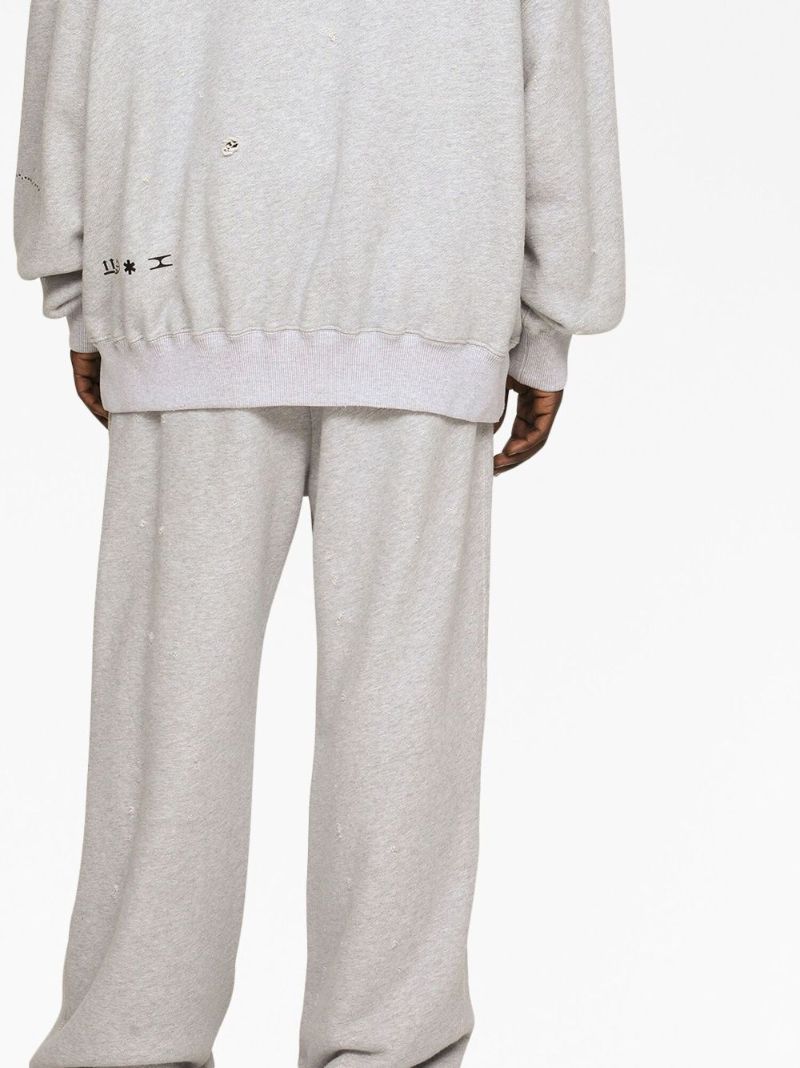 Grey Logo-print Cotton Sweatpants