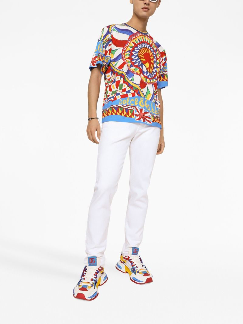 White Logo-plaque Skinny Jeans
