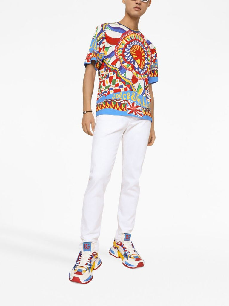 White Logo-plaque Skinny Jeans