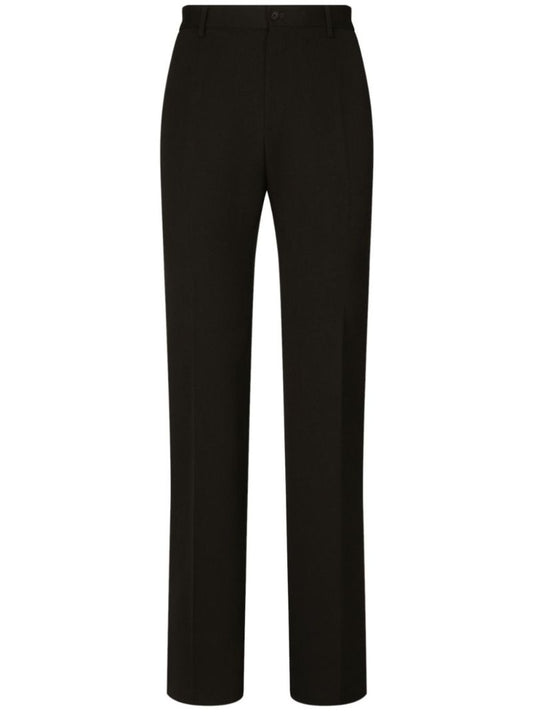 Black Wool Tailored Trousers