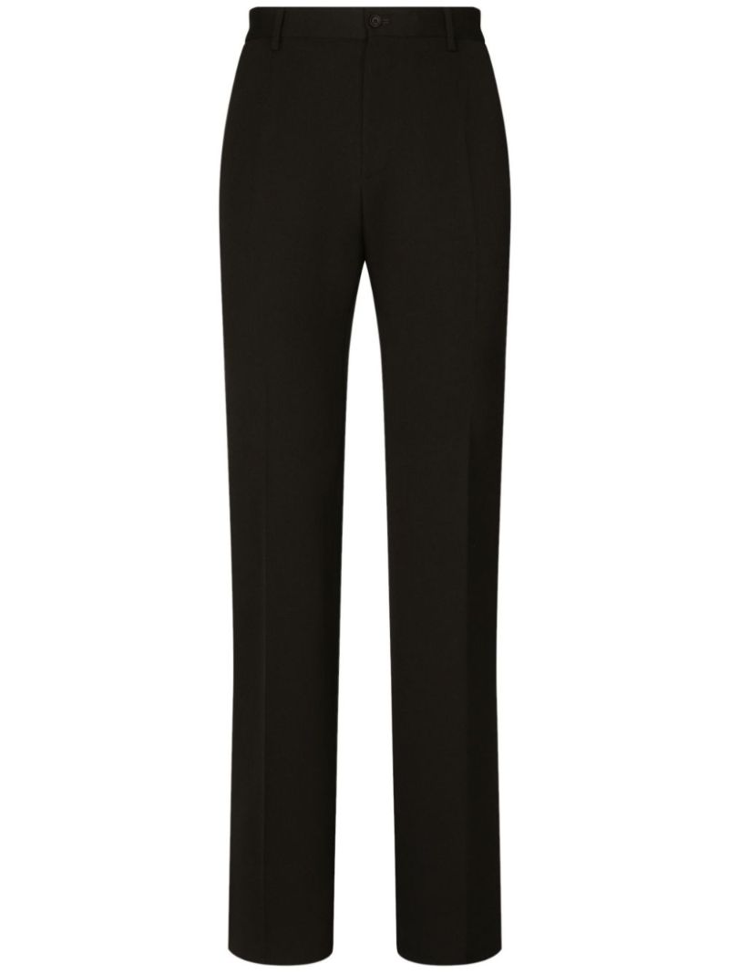 Black Wool Tailored Trousers