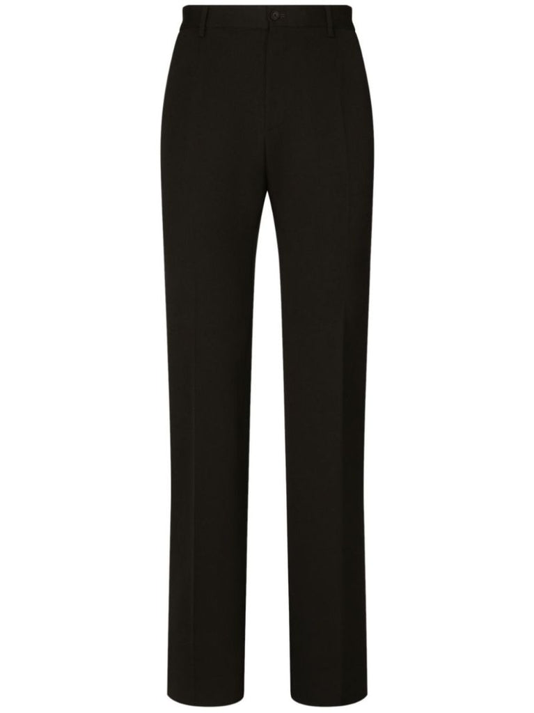 Black Wool Tailored Trousers