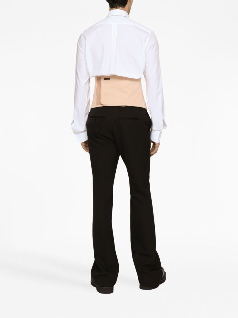 Black Wool Tailored Trousers