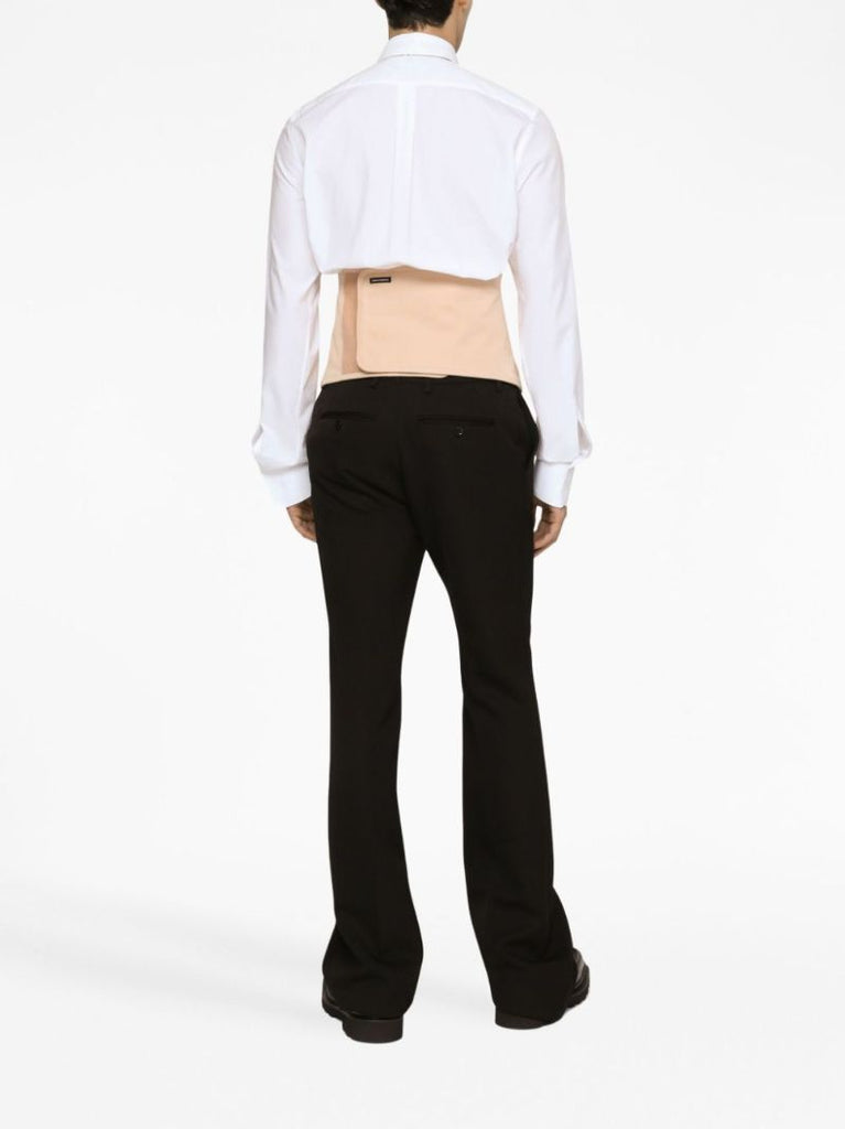 Black Wool Tailored Trousers