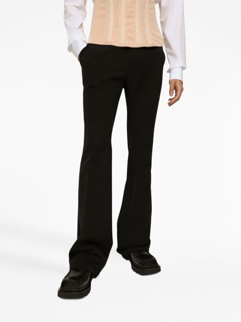 Black Wool Tailored Trousers