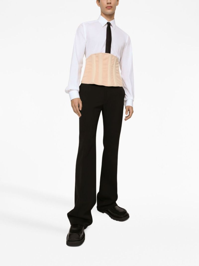 Black Wool Tailored Trousers