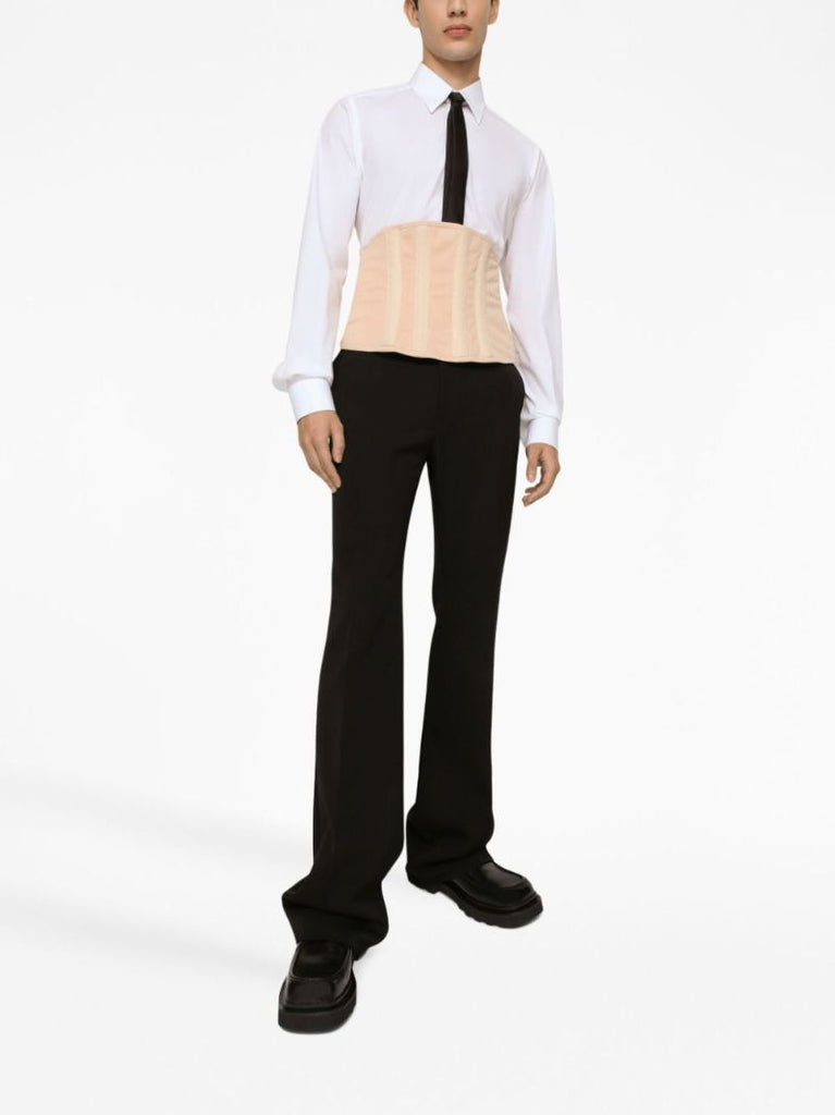 Black Wool Tailored Trousers