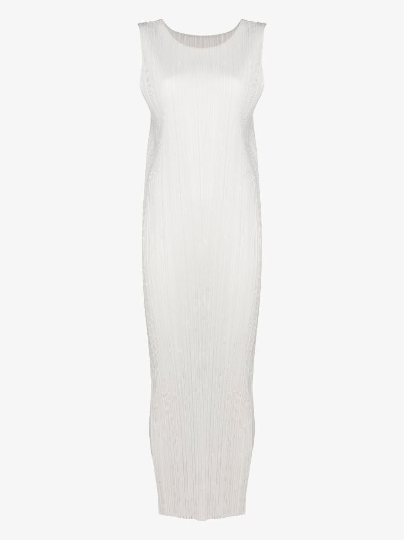 Grey New Colorful Basics 2 PlissÃ_x0083_Â© Midi Dress