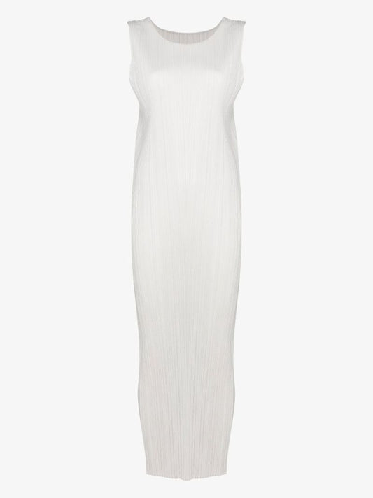 Grey New Colorful Basics 2 PlissÃ_x0083_Â© Midi Dress
