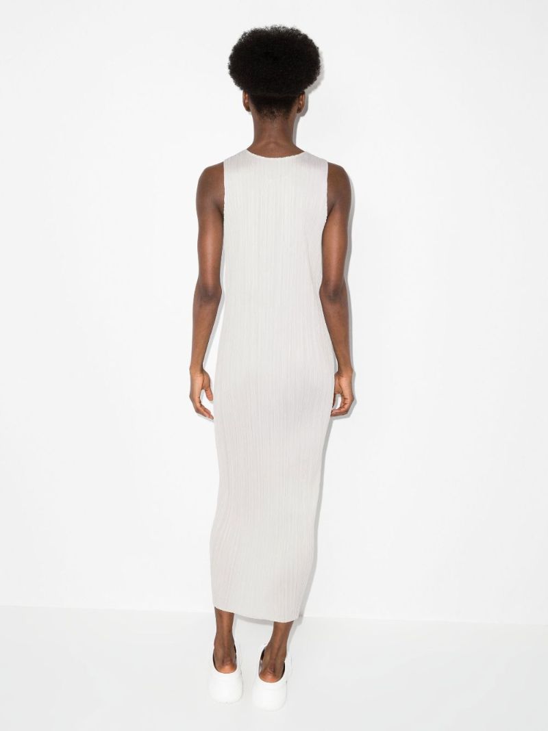 Grey New Colorful Basics 2 PlissÃ_x0083_Â© Midi Dress