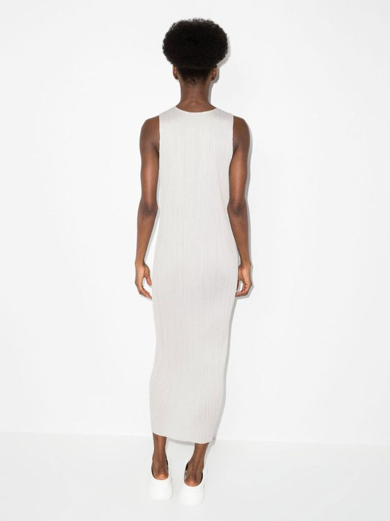 Grey New Colorful Basics 2 PlissÃ_x0083_Â© Midi Dress