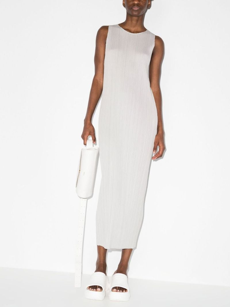 Grey New Colorful Basics 2 PlissÃ_x0083_Â© Midi Dress