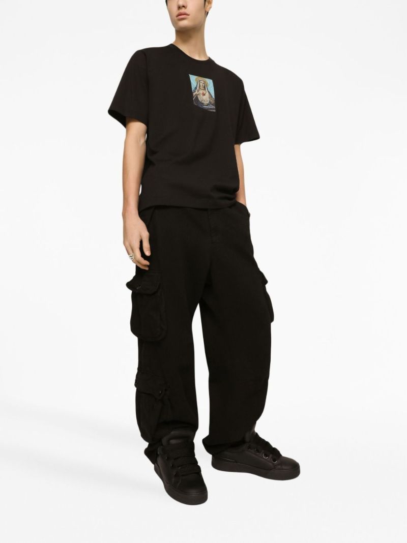 Black Virgin Mary Cotton T-shirt