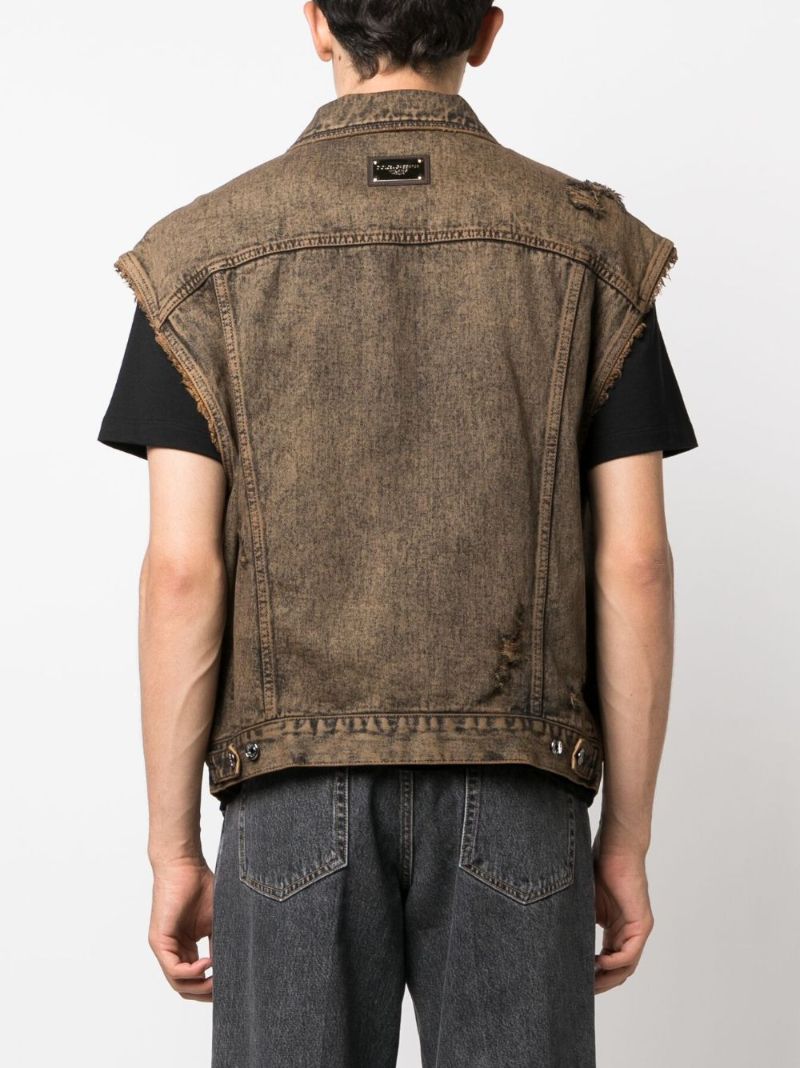 Brown Denim Waistcoat
