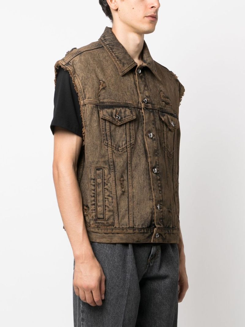 Brown Denim Waistcoat