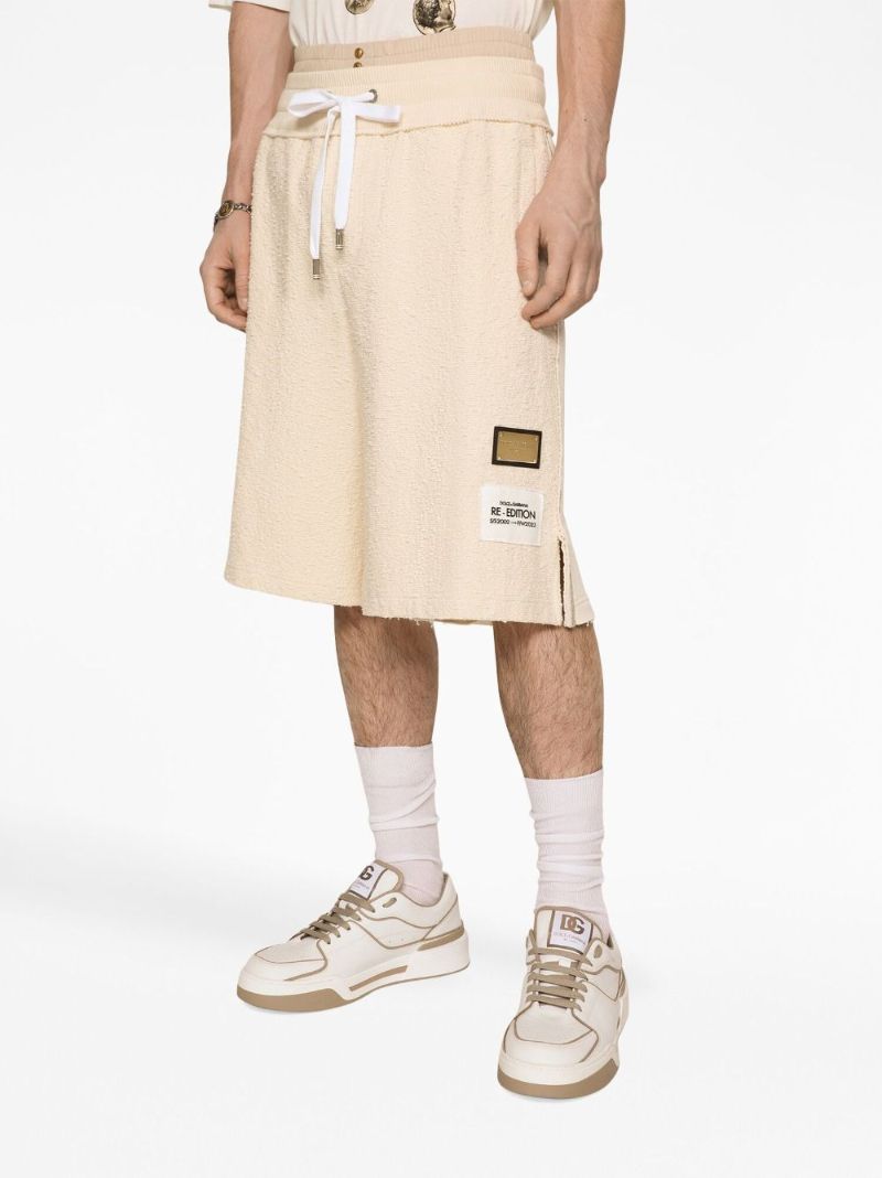 Neutral Re-edition Label Track Shorts