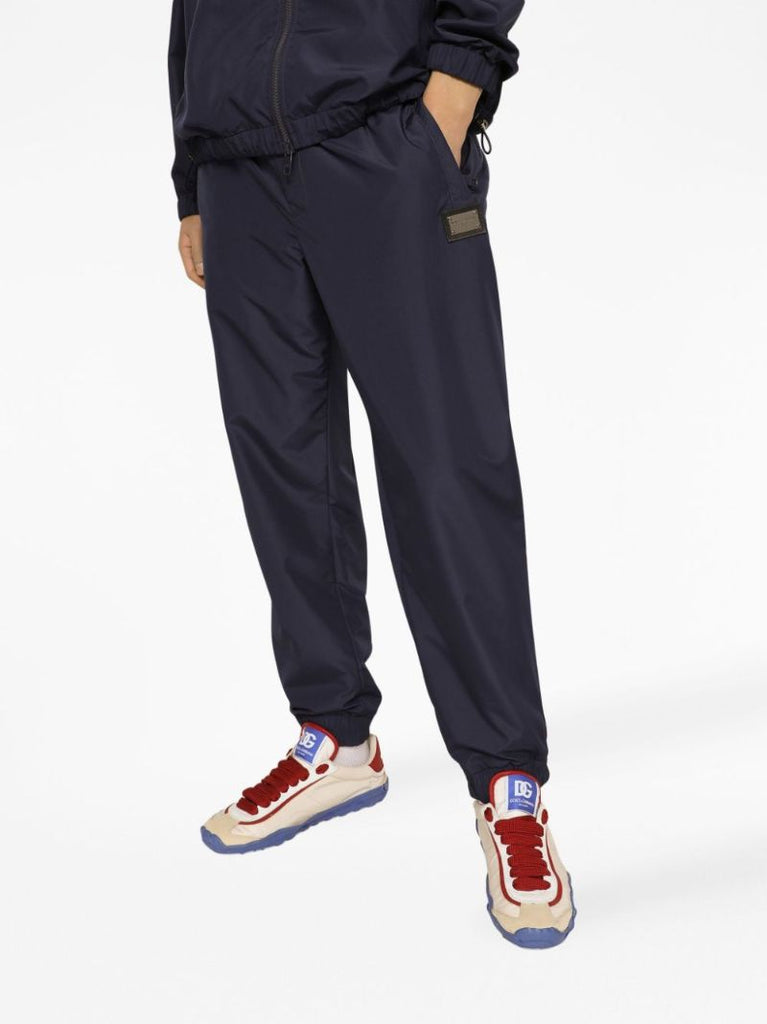 Blue Drawstring Track Pants