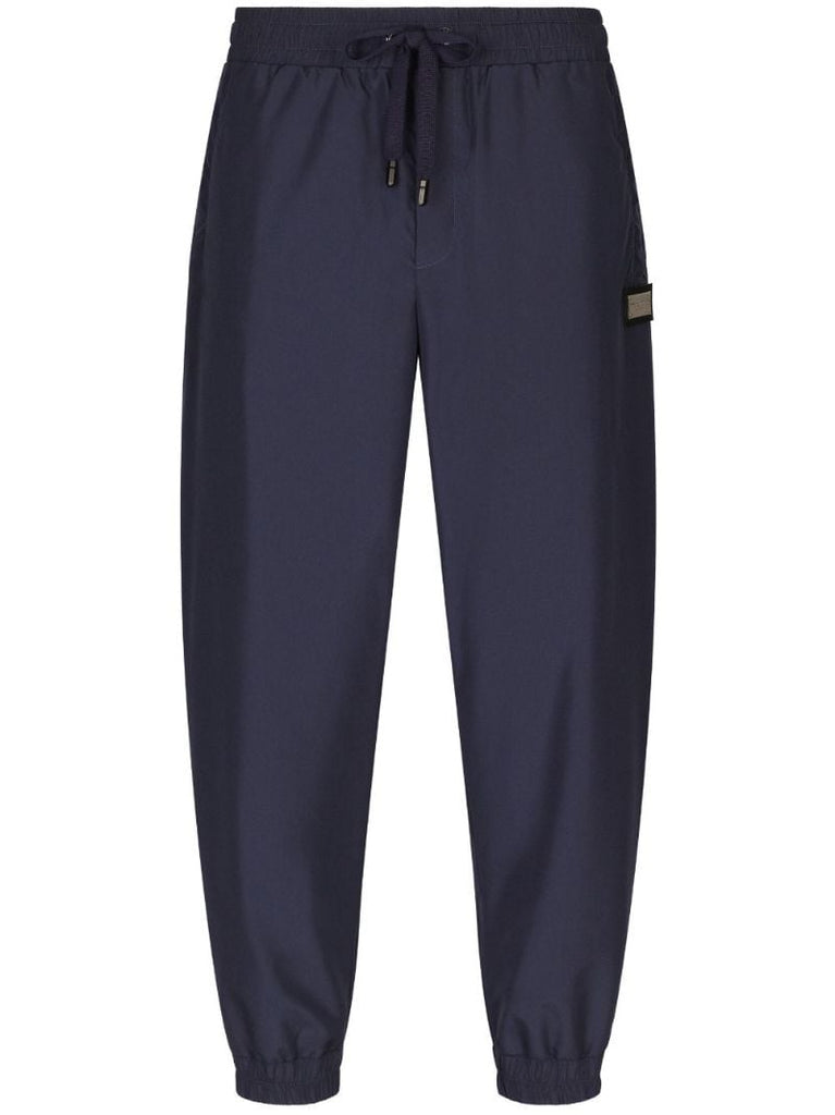 Blue Drawstring Track Pants