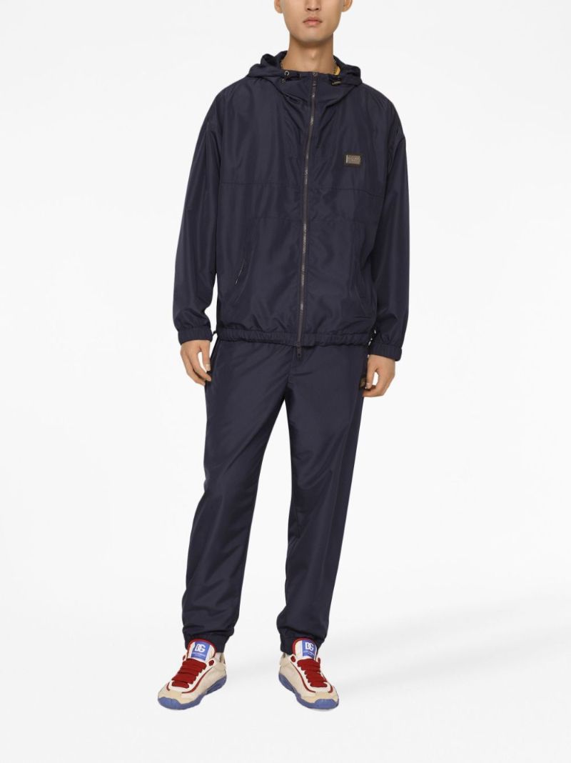 Blue Drawstring Track Pants