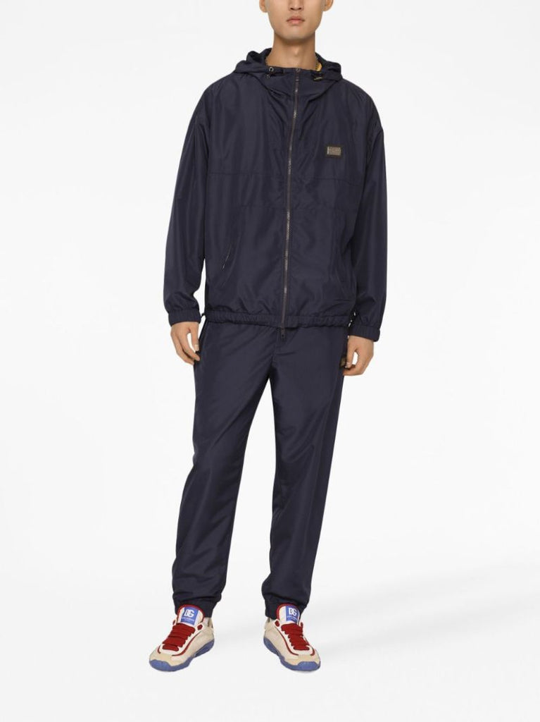 Blue Drawstring Track Pants