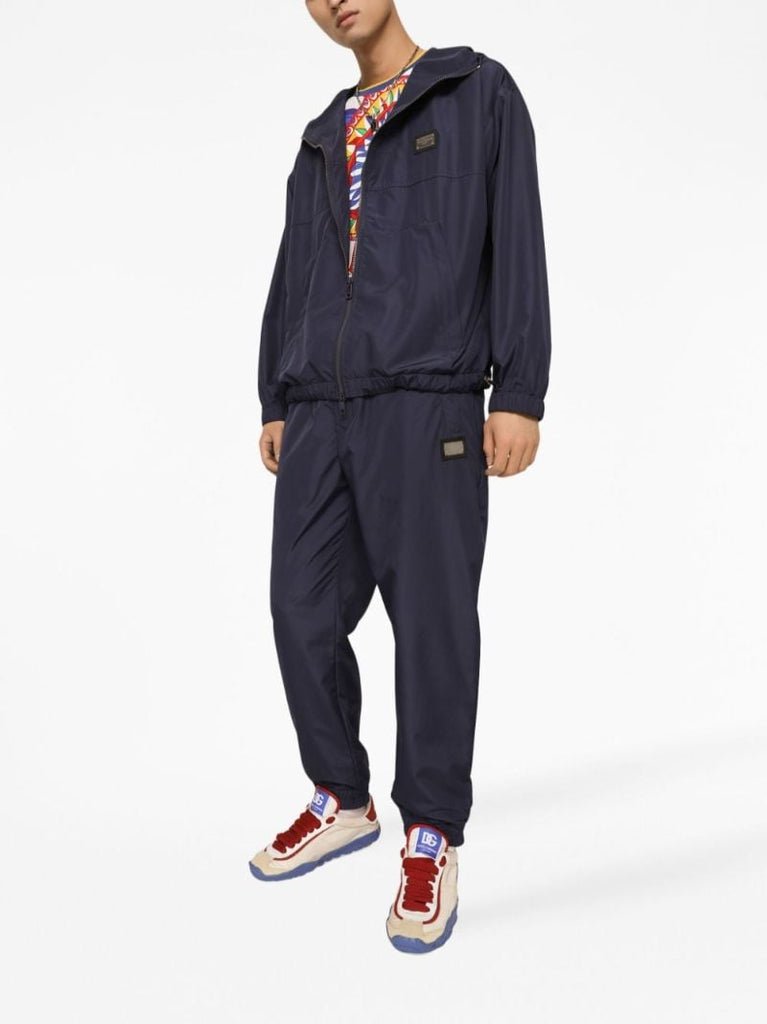 Blue Drawstring Track Pants