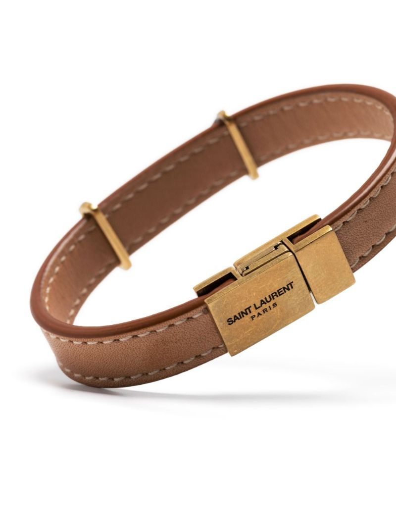 Gold-tone Opyum Leather Bracelet