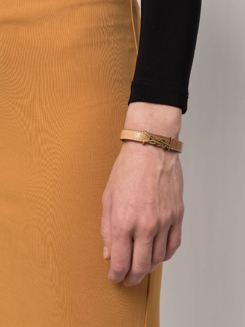 Gold-tone Opyum Leather Bracelet