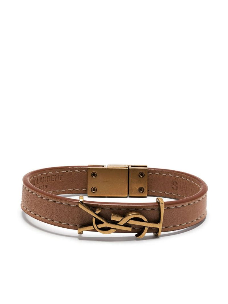 Gold-tone Opyum Leather Bracelet