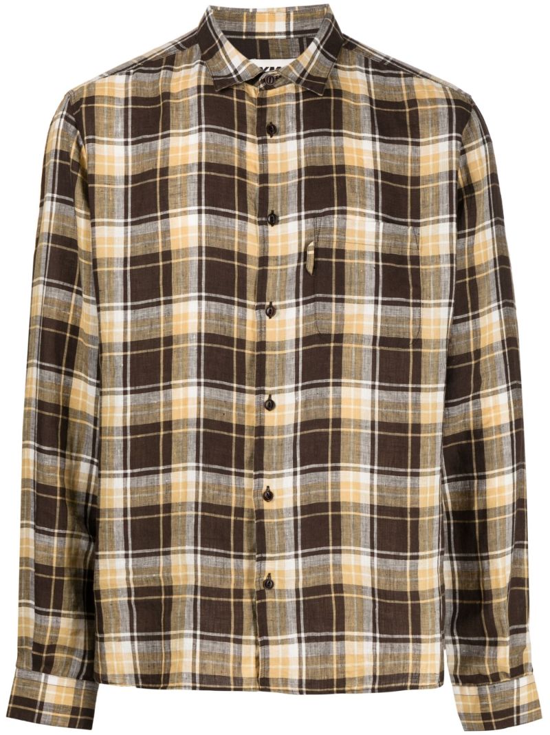 Brown Curtis Checked Cotton Shirt