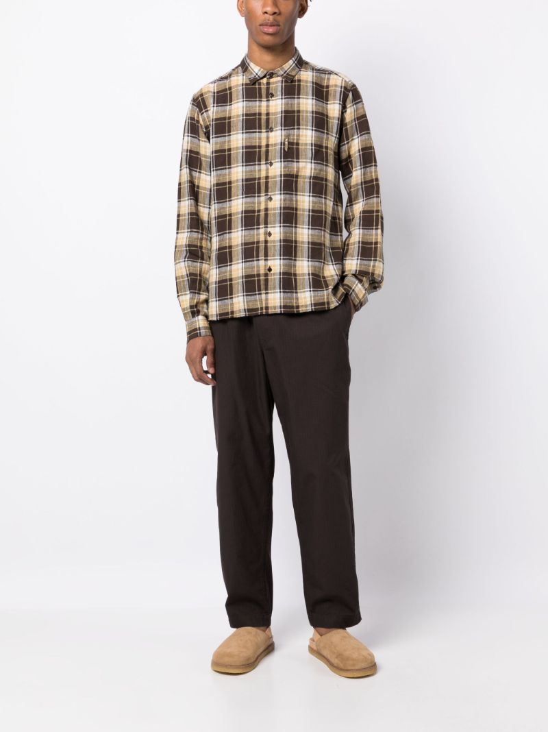 Brown Curtis Checked Cotton Shirt