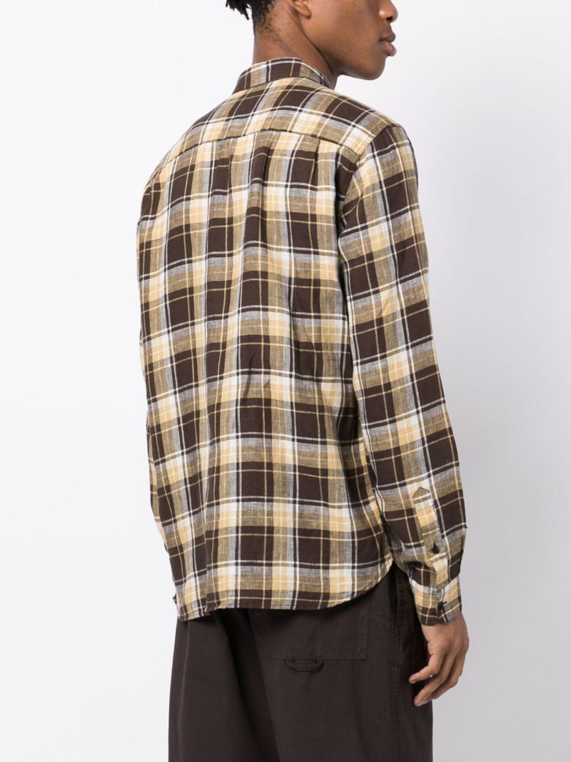 Brown Curtis Checked Cotton Shirt