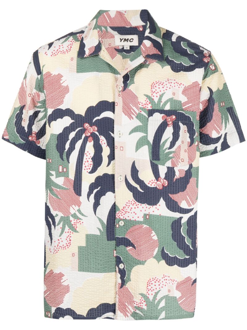 Multicolour Palm Tree Cotton Shirt