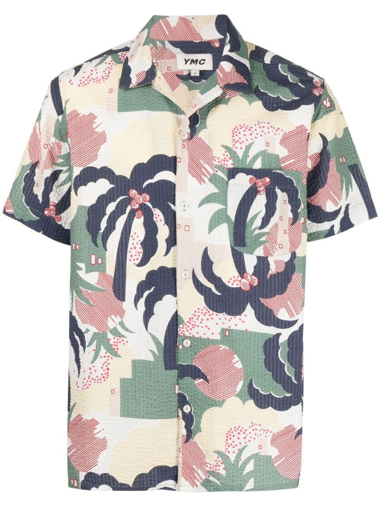 Multicolour Palm Tree Cotton Shirt