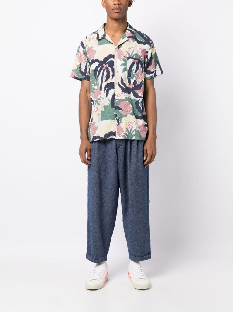 Multicolour Palm Tree Cotton Shirt