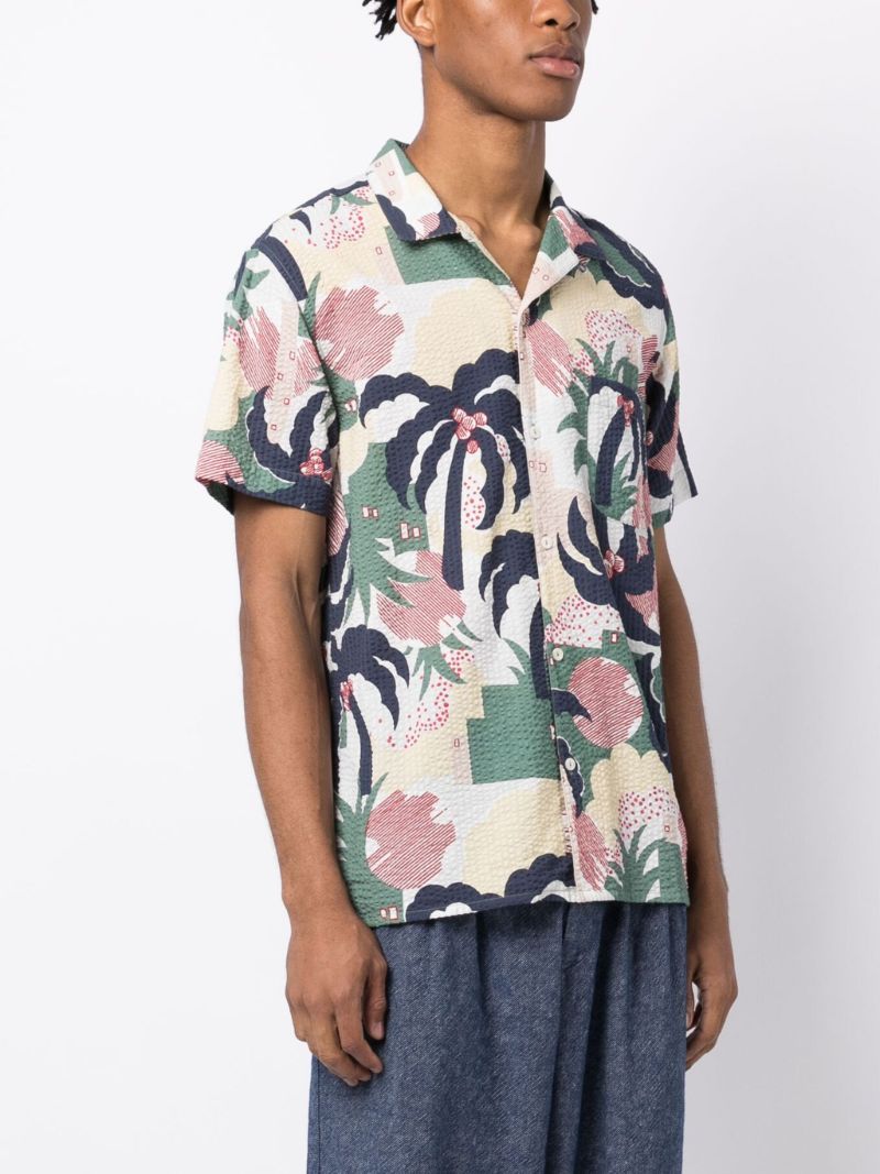 Multicolour Palm Tree Cotton Shirt