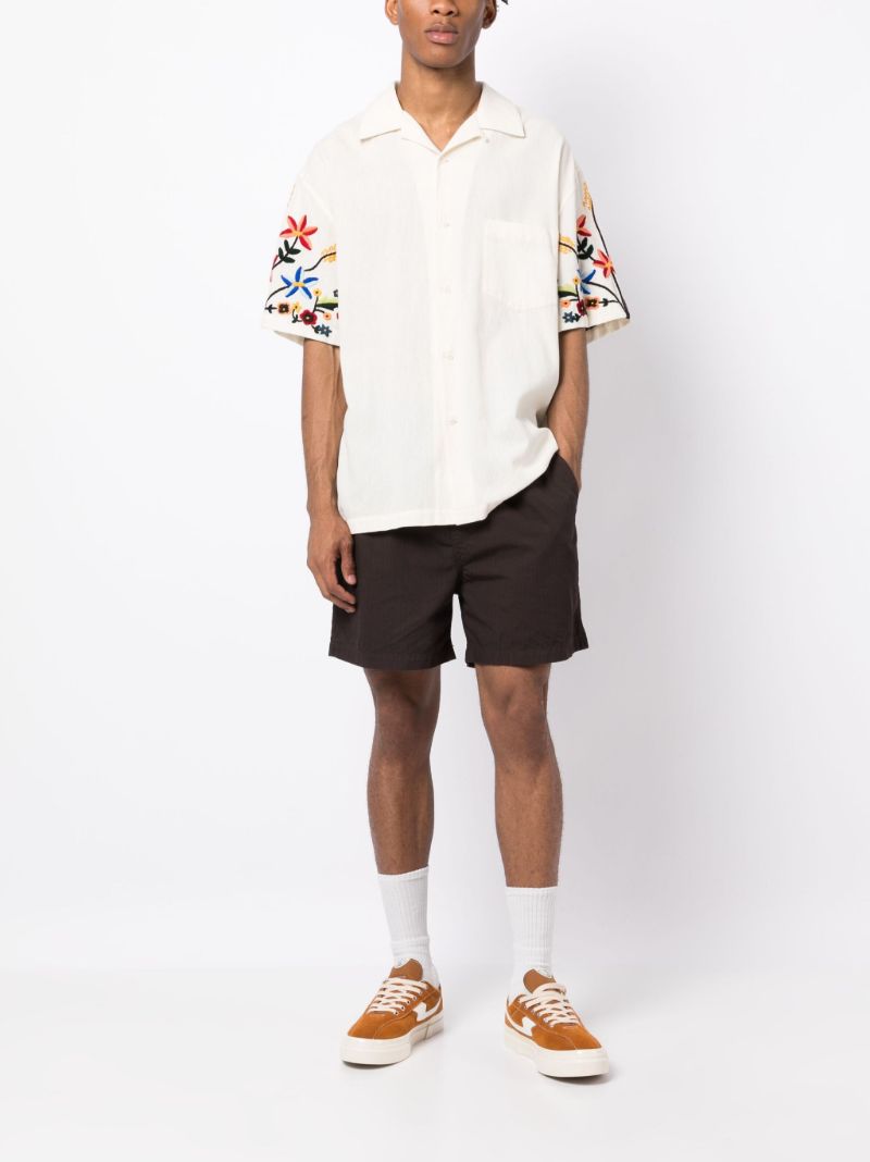 Brown Drawstring Waistband Deck Shorts