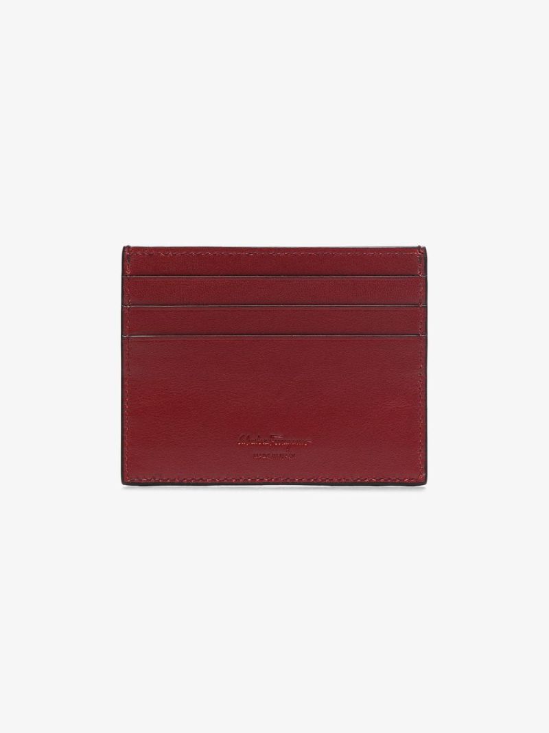 Black and Red Leather Card Holder