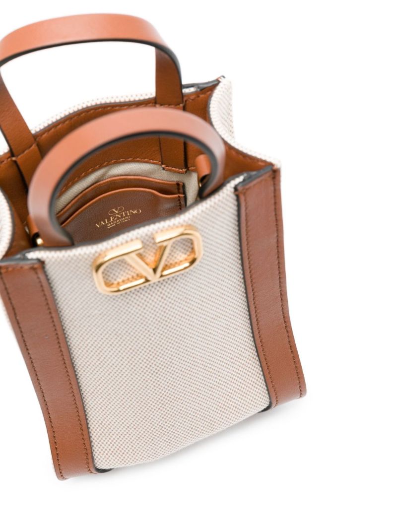 Neutral Vlogo Canvas Shoulder Bag